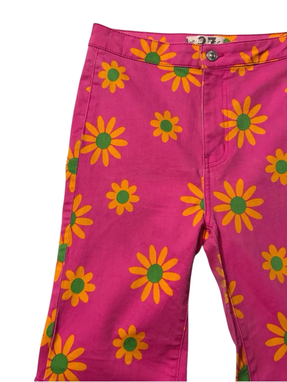 We The Free Size 27 Floral Youthquake Cropped Wide Leg Pants Boho Lipstick Combo